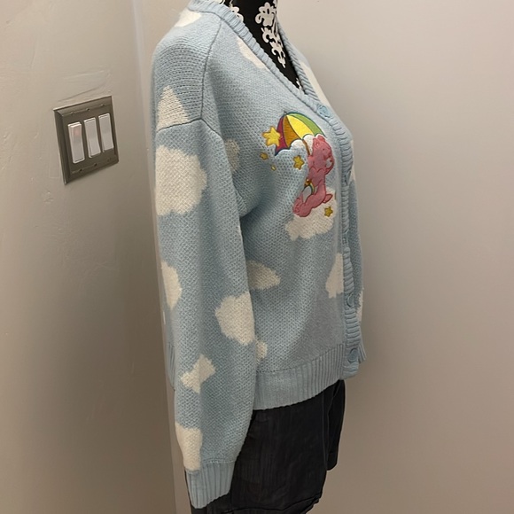 Hot Topic x Care Bears Cloud Chunky Knit Skimmer Cardigan 40th Anniversary - Picture 4 of 14